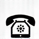 Icona di un telefono, simbolo di contatto telefonico