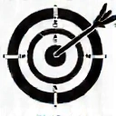 Icona di un bersaglio, simbolo di targeting e pubblicità