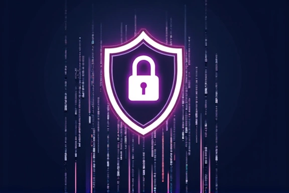 Icona di sicurezza informatica con lucchetto e dati