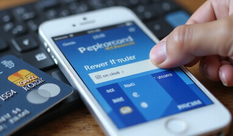 Varie carte di credito e smartphone che mostra un pagamento online sicuro